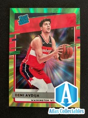2020-21 Donruss DENI AVDIJA Wizards Green & Yellow Rated Rookie # 205